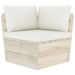 vidaXL Salon de jardin palette 8 Pièces avec coussins bois d'épicéa