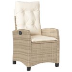 vidaXL Set de Salle à Manger de Jardin 7 Pièces avec Coussins Beige Poly Rattan