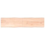 vidaXL Dessus de table bois massif non traité bordure assortie
