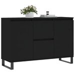 vidaXL Buffet noir 101 5x35x70 cm bois d’ingénierie