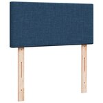 vidaXL Lit ottoman avec matelas bleu 90x200 cm tissu