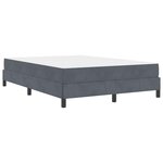 vidaXL Lit à ressorts avec matelas Gris foncé 140 x 190 cm tissu