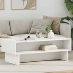 vidaXL Table basse Blanc 100 x 46 x 35 cm Bois d'ingénierie