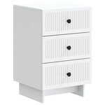 vidaXL Cabinet de chevet Blanc 43 x 41 x 66 5 cm Bois d'ingénierie