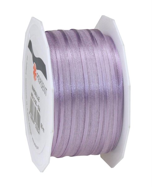 Organza marseille 50-m-rouleau 10 mm  lilas