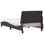 vidaXL Lit avec matelas marron foncé 100x200 cm tissu