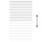 vidaXL Store zèbre blanc 135x230 cm largeur du tissu 130 9cm polyester