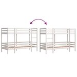 vidaXL Lit superposé sans matelas blanc 90x200 cm bois de pin massif