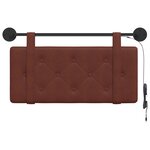 vidaXL Tête de lit suspendue Avec lumière LED Brun Brillant PU antique