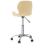 Vidaxl chaise pivotante de salle à manger crème velours