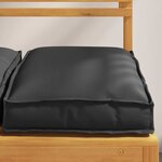vidaXL Coussin 2 pc Tissu Oxford Noir 40 x 40 x 8 cm