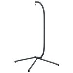 vidaXL Support de chaise suspendue en forme d'œuf sans panier Acier anthracite