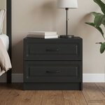 vidaXL Cabinet de chevet Noir 62 x 34 5 x 44 5 cm Bois d'ingénierie