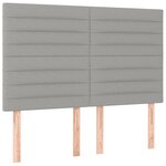 vidaXL Sommier à lattes de lit avec matelas Gris clair 140x200cm Tissu
