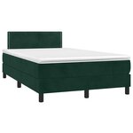 vidaXL Sommier à lattes de lit avec matelas LED vert foncé 120x190 cm