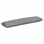 vidaXL Coussin de Dos Gris clair 200 x 19 x 50 cm tissu