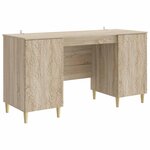 vidaXL Bureau Chêne Sonoma Bois d'ingénierie 142 5 x 50 x 75 cm