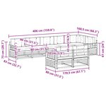 vidaXL Ensemble de canapés d'extérieur 8 Pièces Naturel et Anthracite