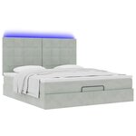 VidaXL Cadre de lit ottoman et matelas gris clair 160x200cm velours