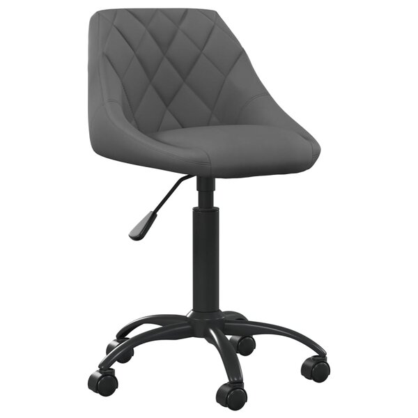 vidaXL Chaise de salle à manger Gris foncé Velours