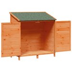 vidaXL Abri de jardin avec toit Marron 106 5 x 56 x 113 5 cm