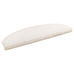 vidaXL Tapis d'escalier auto-adhésifs 15 pc 80 x 24 5 x 3 5 cm Blanc