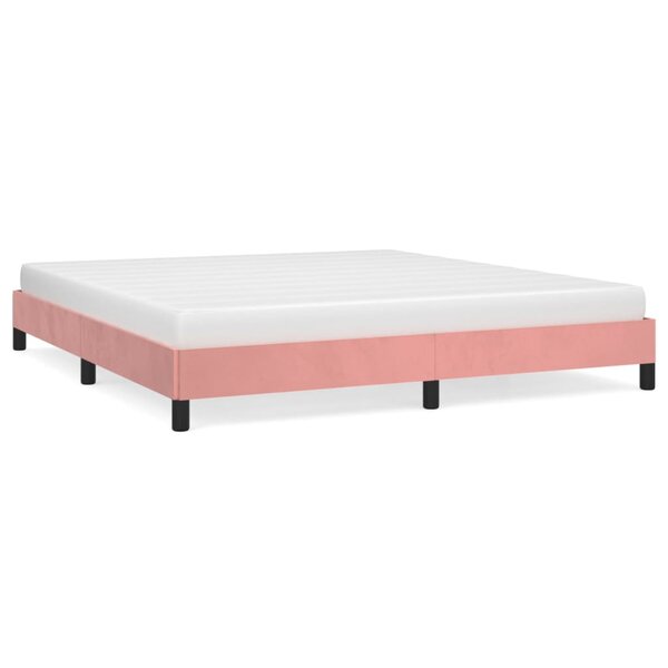 vidaXL Cadre de lit Rose 180x200 cm Velours