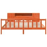 vidaXL Lit bibliothèque sans matelas cire marron 180x200cm bois massif