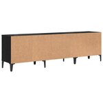 vidaXL Meuble TV Chêne noir 150 x 30 x 45 cm Bois d'ingénierie et fer