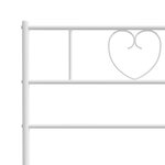 vidaXL Tête de lit métal blanc 100 cm