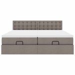 VidaXL Cadre de lit ottoman avec matelas taupe 200x200cm tissu