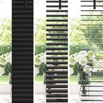 vidaXL Store de Fenêtre avec des rideaux Autre Noir 80 x 130 cm Aluminium