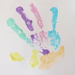 Peinture au doigt 6 couleurs pastel