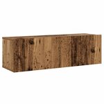 vidaXL Meubles TV muraux 3 Pièces vieux bois bois d'ingénierie