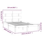 vidaXL Cadre de lit sans matelas 150x200 cm bois massif