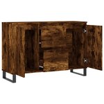 vidaXL Buffet chêne fumé 101 5x35x70 cm bois d'ingénierie