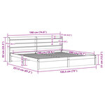vidaXL Cadre de lit avec tête de lit sans matelas 180x200 cm