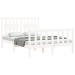 vidaXL Cadre de lit sans matelas blanc 140x200 cm bois de pin massif