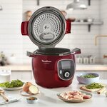 Moulinex ce85b510 multicuiseur intelligent cookeo + 6 l - 180 recettes préprogrammées - rouge