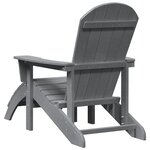 Chaises Adirondack vidaXL avec repose-pieds 2 Pièces Gris clair HDPE