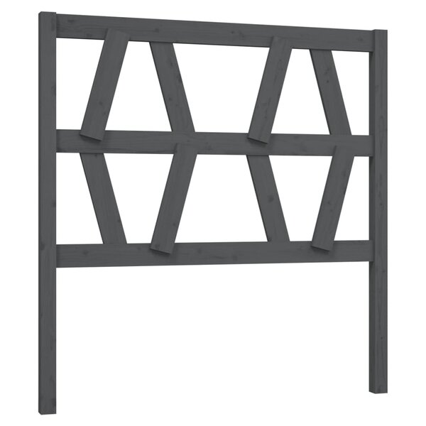 vidaXL Tête de lit Gris 96x4x100 cm Bois massif de pin