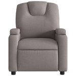 vidaXL Fauteuil de massage inclinable Taupe Tissu