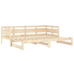 vidaXL Lit coulissant sans matelas bois de pin massif 2x(90x190) cm
