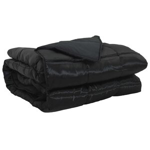 vidaXL Duvet complet toute l'année Noir 200 x 155 cm