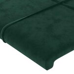 vidaXL Tête de lit à LED Vert foncé 100x5x78/88 cm Velours