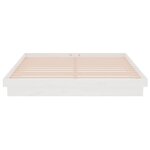 vidaXL Cadre de lit blanc bois massif 160x200 cm