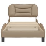 vidaXL Cadre de lit avec tête de lit Cappuccino 90x200 cm Similicuir
