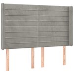 vidaXL Sommier à lattes de lit matelas et LED Gris clair 140x190 cm