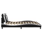 vidaXL Cadre de lit Viana sans matelas noir et blanc 200x200 cm similicuir