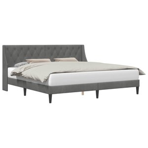 vidaXL Cadre de lit avec tête de lit Gris foncé 180 x 200 cm Velours